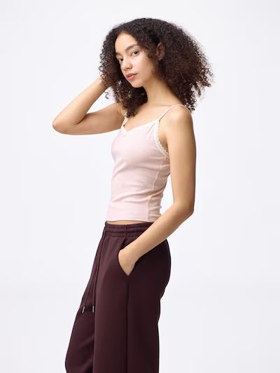 Cotton Blend Cropped Camisole