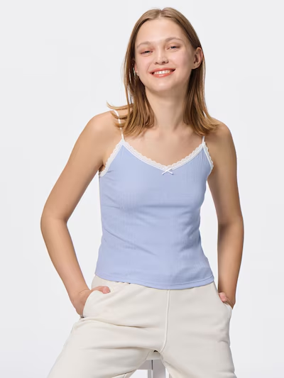 Cotton Blend Cropped Camisole